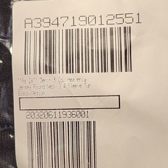 NWOT Denim & Co. Heavenly Jersey Round Neck 3/4 Sleeve Tunic Sz M - Picture 11 of 12